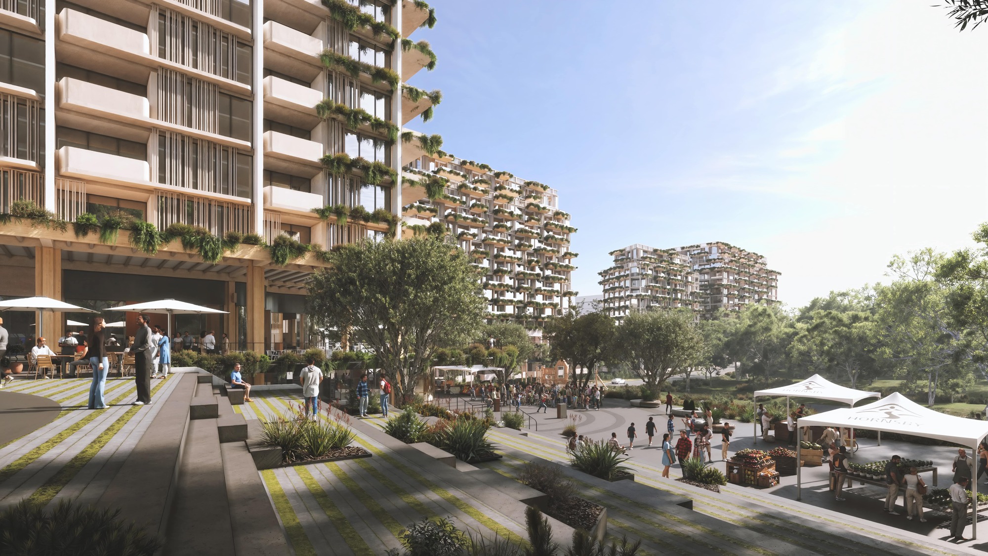 Artists impression of future Cherrybrook town centre