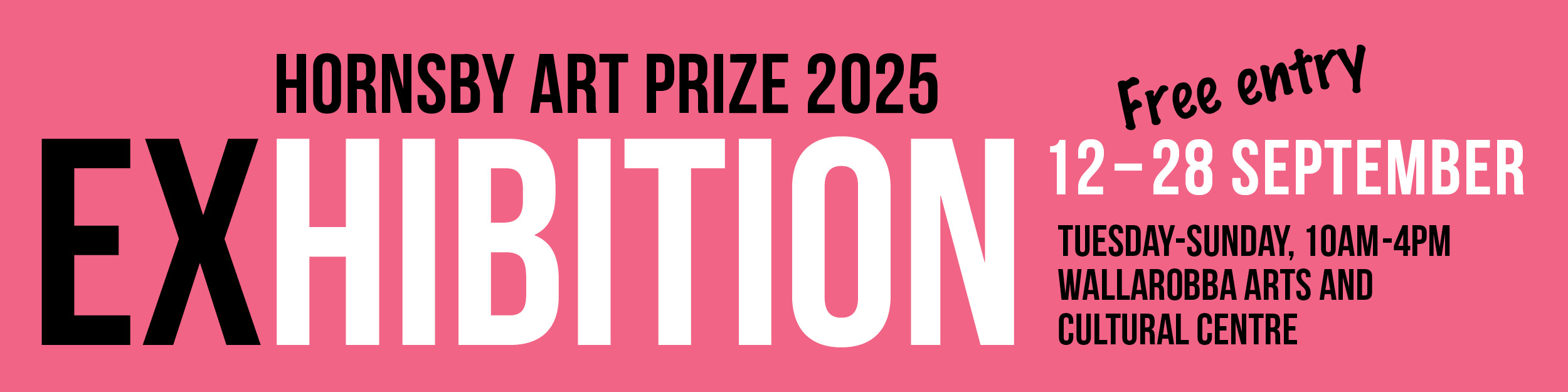 Hornsby Art Prize 2025 Exhibition. 12-18 September, Tuesday to Sunday, 10am-4pm. Wallarobba Arts and Cultural Centre. Free entry.