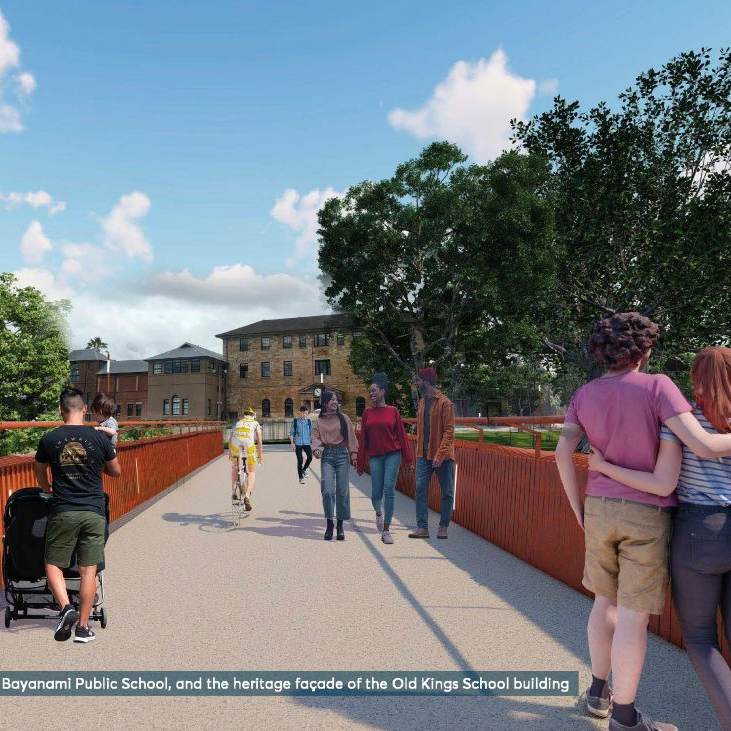 Artist rendering of newly imagined western Parramatta River